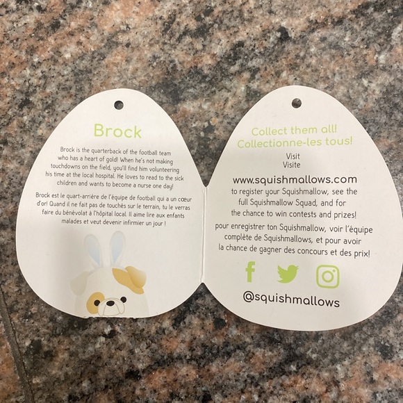 Squishmallows Brock 8” - Bulldog with Bunny Ears - Picture 5 of 5